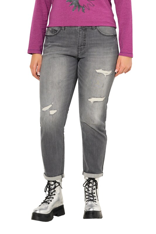 Ulla Popken Ulla Popken Wide Leg Jeans in Grau Osterangebot