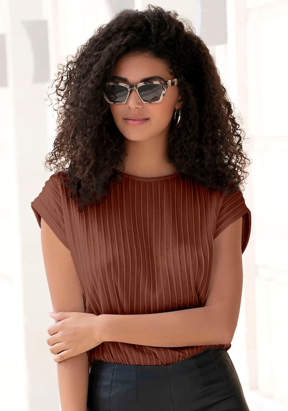 LASCANA LASCANA Shirt in Rostbraun Online Outlet