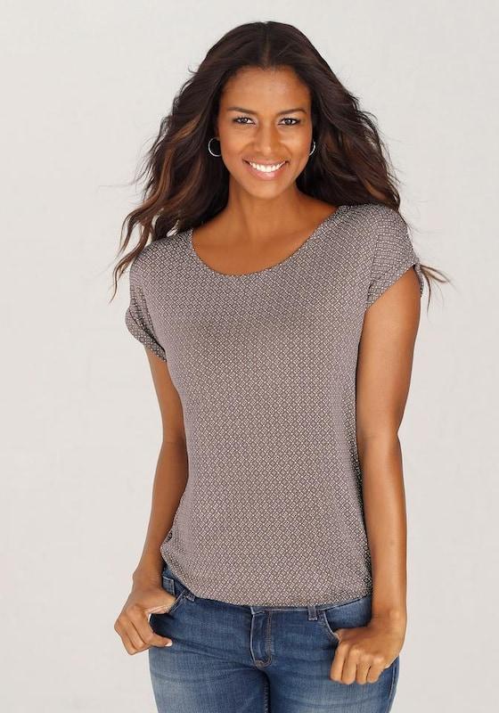 LASCANA LASCANA T-Shirts in Taupe Schwarz Große Rabatte