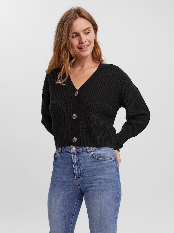 VERO MODA VERO MODA Strickjacke 'Lea' in Schwarz Bis zu 55% Rabatt