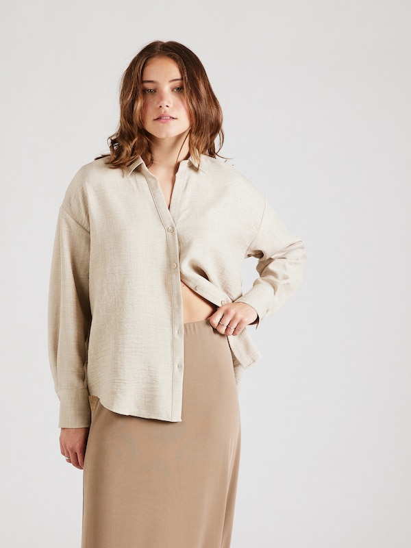 VERO MODA VERO MODA Bluse 'VMMELANEY QUEENY' in Greige Super Rabatt