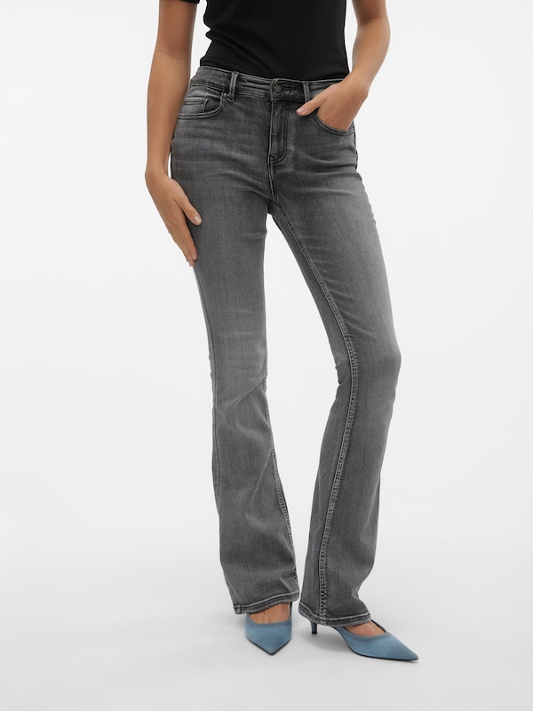 VERO MODA VERO MODA Flared Jeans 'Flash' in Grey Denim Riesige Rabatte