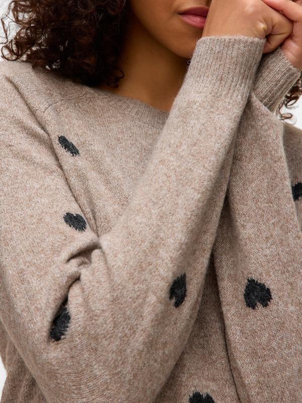 VERO MODA VERO MODA Pullover 'VMDOFFY INTARSIA' in Taupe Rabatte dieses Monats