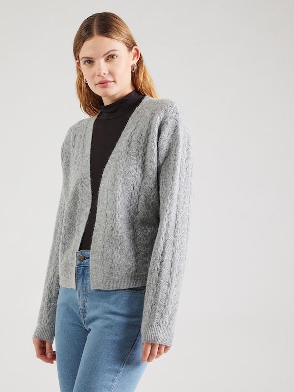 ABOUT YOU ABOUT YOU Strickjacke 'Pina' in Grau Räumungsverkauf