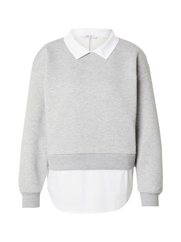 ABOUT YOU ABOUT YOU Sweatshirt 'Victoria' in Graumeliert Weiß
