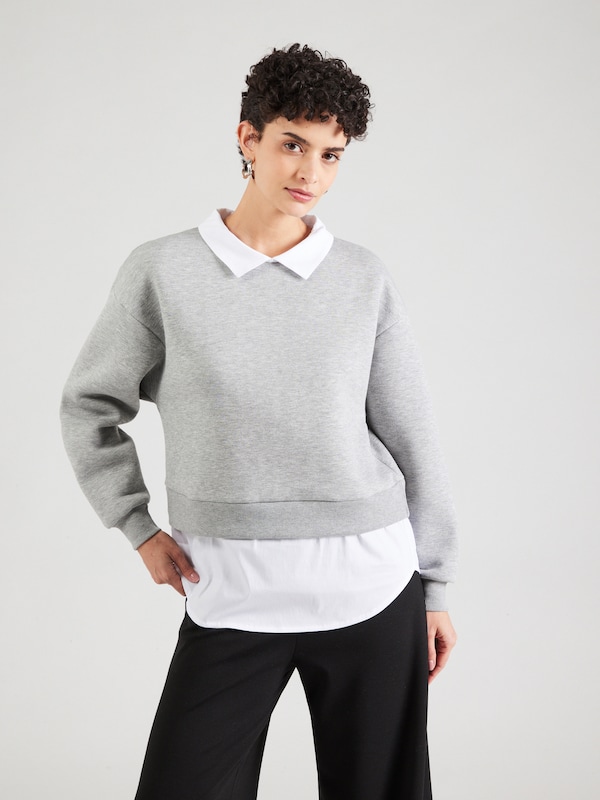 ABOUT YOU ABOUT YOU Sweatshirt 'Victoria' in Graumeliert Weiß Letzte 3 Tage