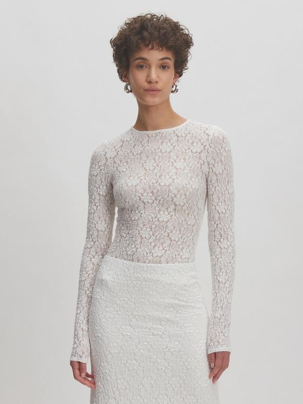 EDITED EDITED Shirtbody 'Janiya' in Weiß Riesige Rabatte