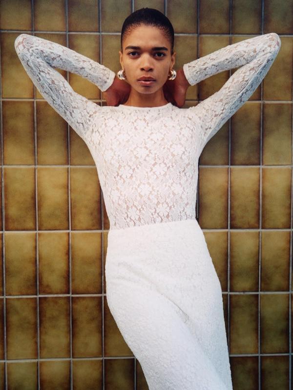EDITED EDITED Shirtbody 'Janiya' in Weiß Riesige Rabatte