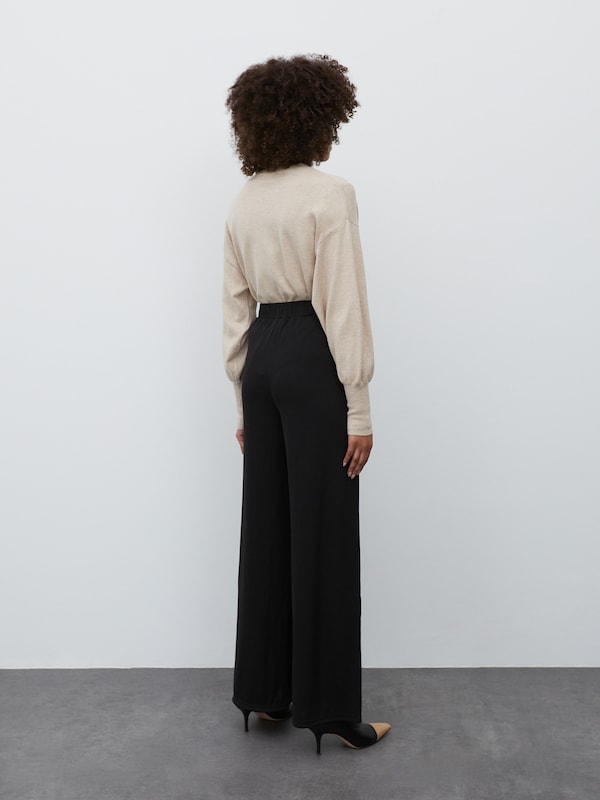 EDITED EDITED Wide Leg Hose 'Jamie' in Schwarz im Angebot