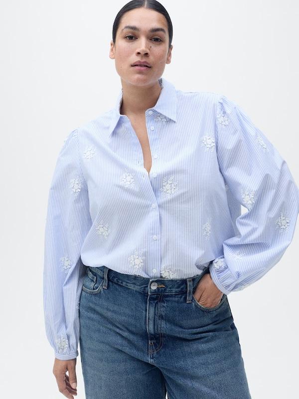 MANGO MANGO Bluse 'PALOMA' in Hellblau Meist gekauft