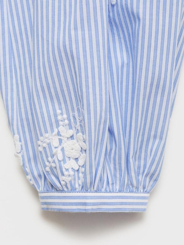 MANGO MANGO Bluse 'PALOMA' in Hellblau Meist gekauft