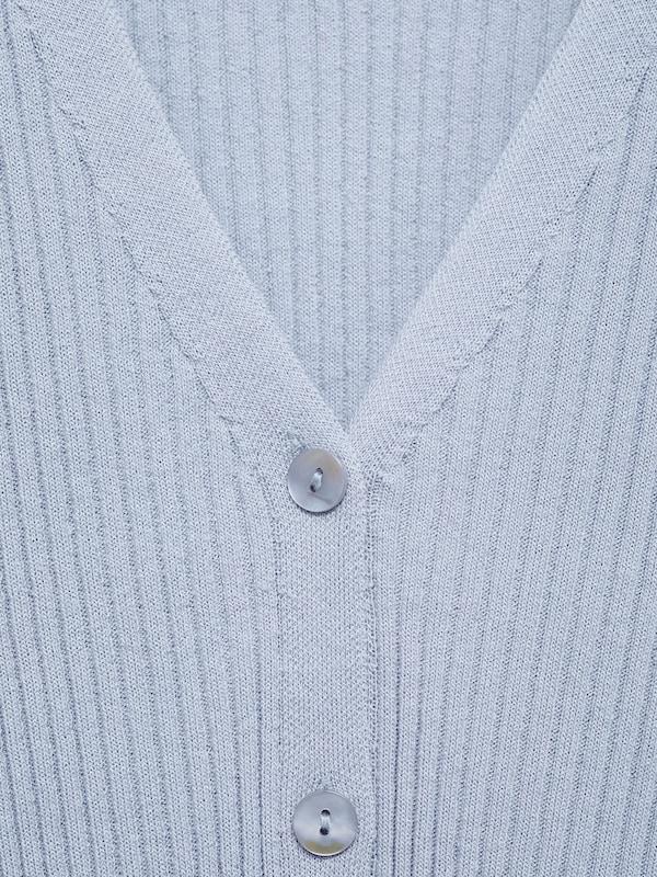 MANGO MANGO Strickjacke 'BUGAMBI' in Hellblau Sonderangebot