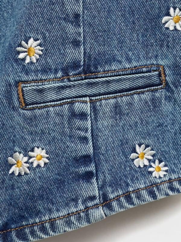 MANGO MANGO Weste 'MASSY' in Blue Denim Begrenztes Angebot