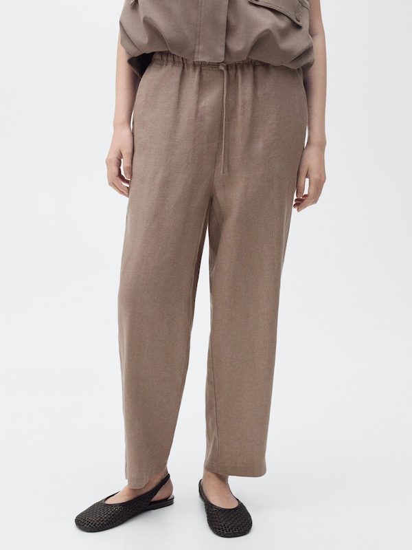 MANGO MANGO Loosefit Hose in Braun Exklusivangebot