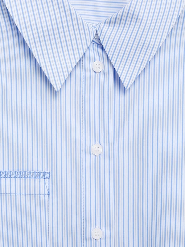 MANGO MANGO Bluse 'CUTTY' in Saphir Taubenblau Weihnachtsangebot