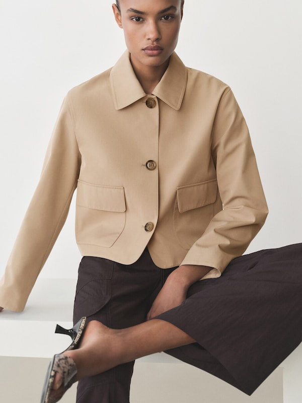 MANGO MANGO Jacke 'Newyork' in Khaki Online Outlet