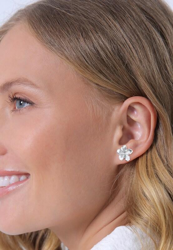 ELLI ELLI Ohrringe 'Frangipani Blüte' in Silber Blitzangebot