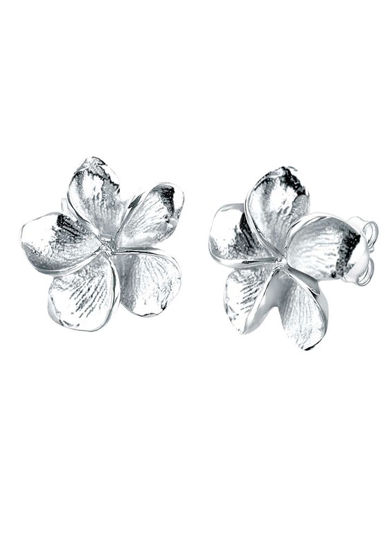 ELLI ELLI Ohrringe 'Frangipani Blüte' in Silber Blitzangebot
