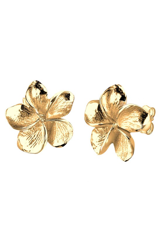 ELLI ELLI Ohrringe 'Frangipani Blüte' in Gold