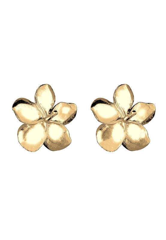 ELLI ELLI Ohrringe 'Frangipani Blüte' in Gold Große Rabatte