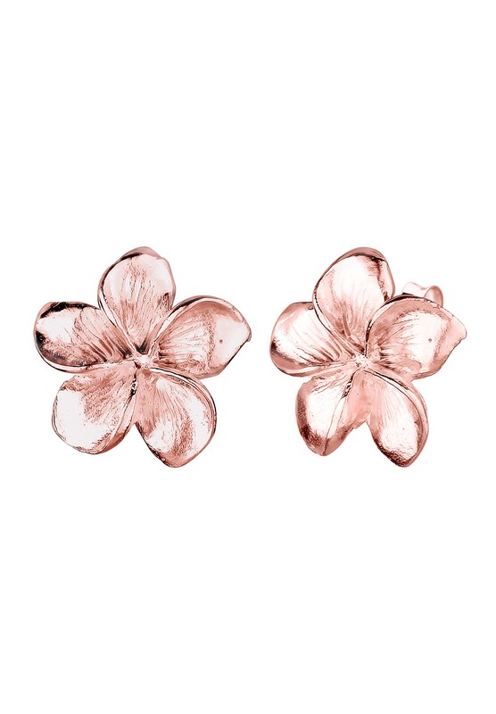 ELLI ELLI Ohrringe 'Frangipani Blüte' in Rosegold Tiefpreis