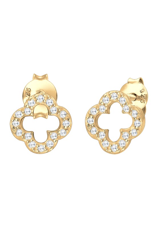 ELLI ELLI Ohrringe 'Kleeblatt' in Gold