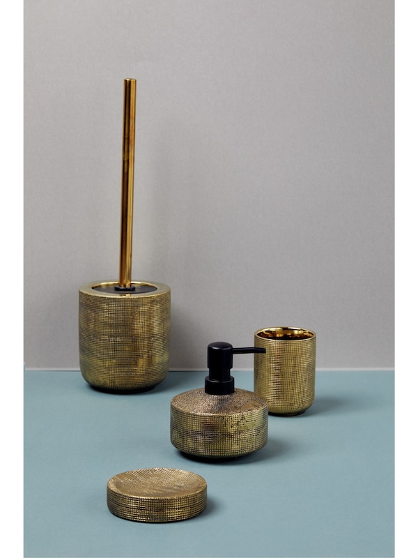 Wenko Wenko Bad-Accessoire Set 'Rivara' in Gold Sonderangebot