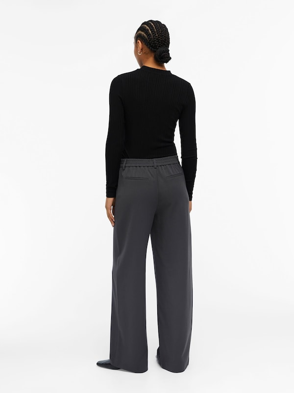 OBJECT OBJECT Wide Leg Hose 'OBJLisa' in Grau Discount Store für neue Produkte