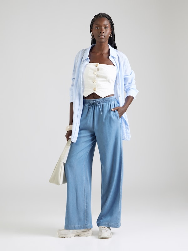 VERO MODA VERO MODA Wide Leg Hose 'VMBREE' in Blue Denim Kostenloser Versand international