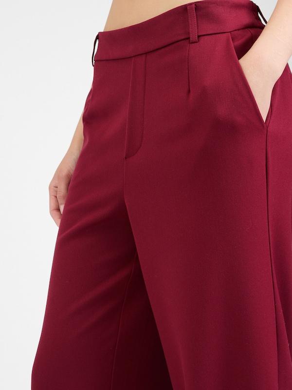 VILA VILA Wide Leg Hose 'VIVARONE' in Dunkelrot zollfrei