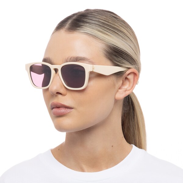 LE SPECS LE SPECS Sonnenbrille 'Players Playa' in Elfenbein Super Sparpreis
