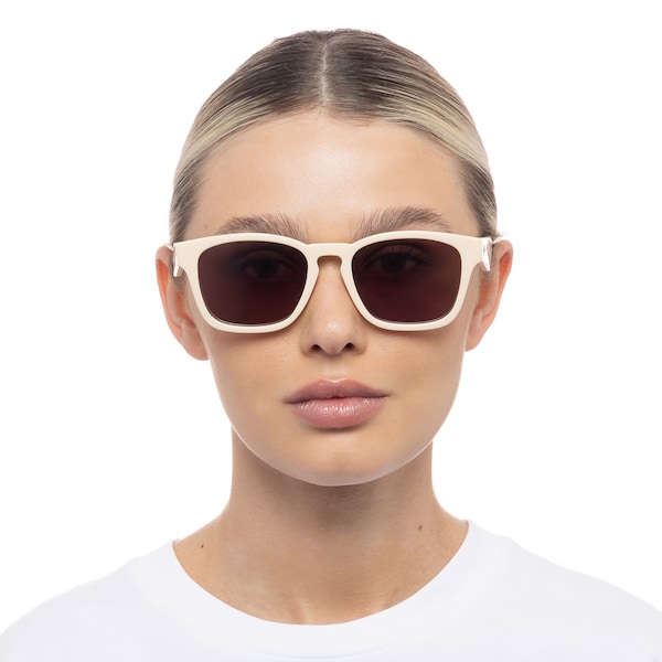 LE SPECS LE SPECS Sonnenbrille 'Players Playa' in Elfenbein Super Sparpreis