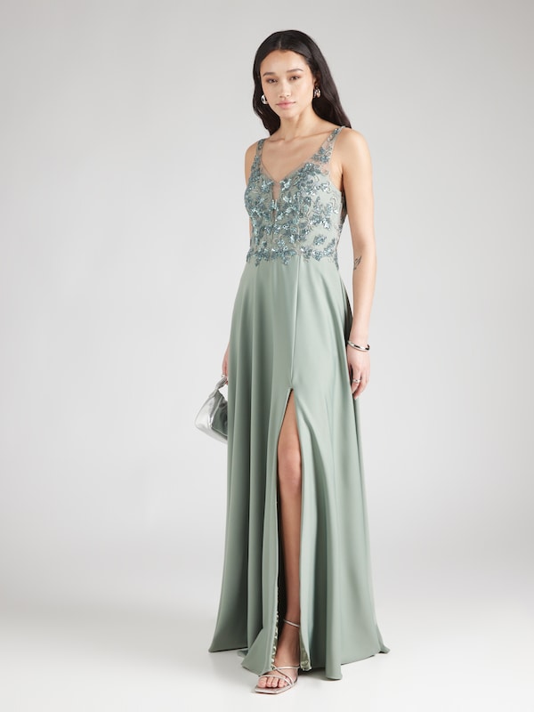 Unique Unique Kleid in Pastellgrün Im Verkauf