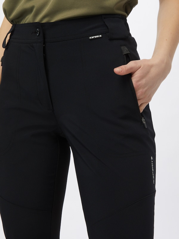 ICEPEAK ICEPEAK Regular Outdoorhose 'Doral' in Schwarz Sonderangebot