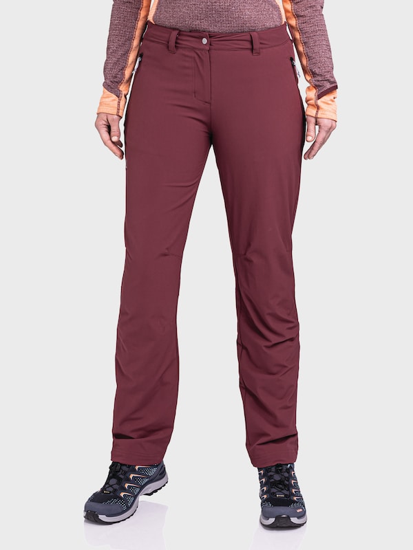 Schöffel Schöffel Regular Outdoorhose 'Engadin' in Burgunder Flash Sale