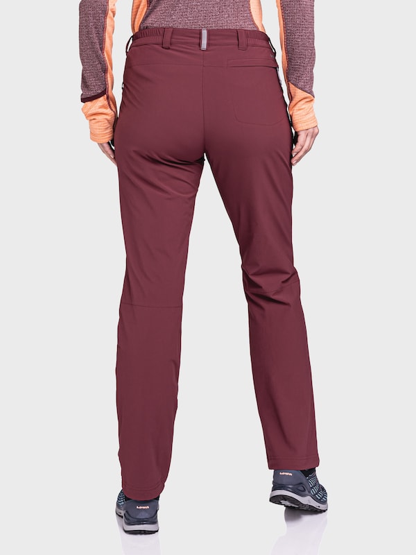 Schöffel Schöffel Regular Outdoorhose 'Engadin' in Burgunder Flash Sale