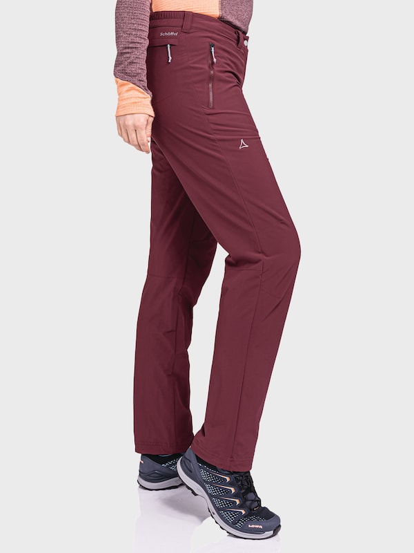 Schöffel Schöffel Regular Outdoorhose 'Engadin' in Burgunder Flash Sale