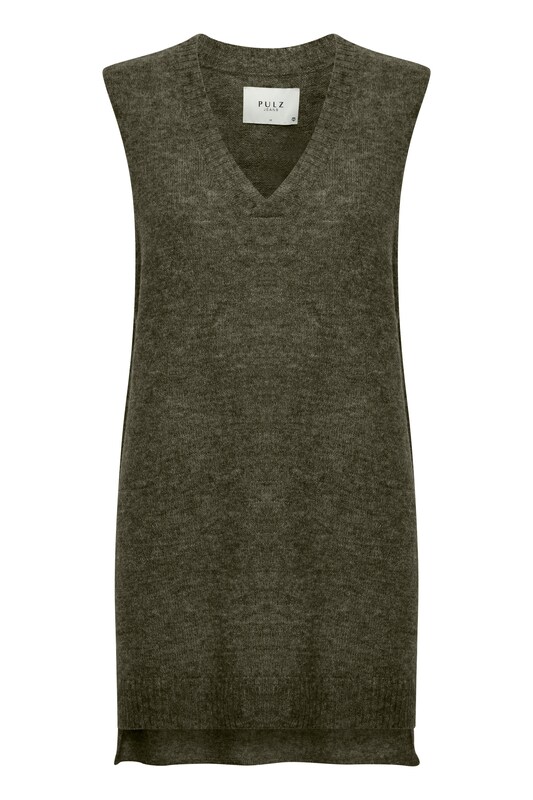 PULZ Jeans PULZ Jeans Pullover 'ASTRID' in Grün Räumungsverkauf