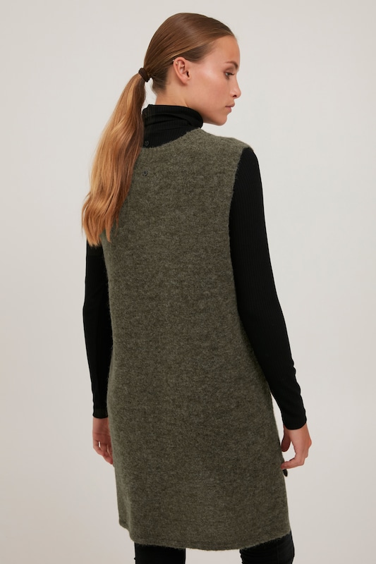 PULZ Jeans PULZ Jeans Pullover 'ASTRID' in Grün Räumungsverkauf