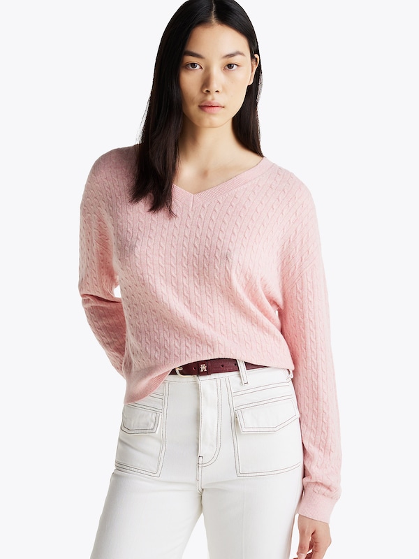 TOMMY HILFIGER TOMMY HILFIGER Pullover in Hellpink Letzte 3 Tage