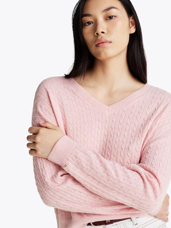 TOMMY HILFIGER TOMMY HILFIGER Pullover in Hellpink Letzte 3 Tage