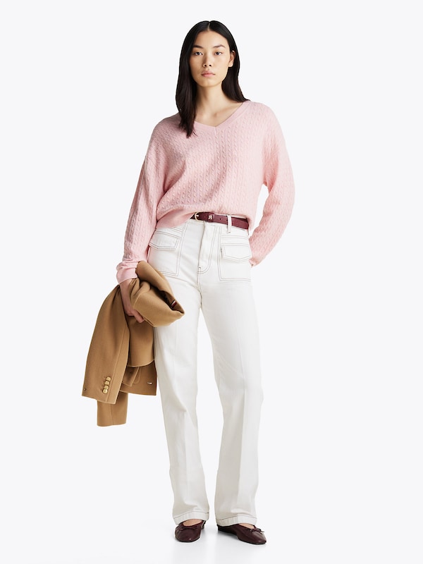 TOMMY HILFIGER TOMMY HILFIGER Pullover in Hellpink Letzte 3 Tage