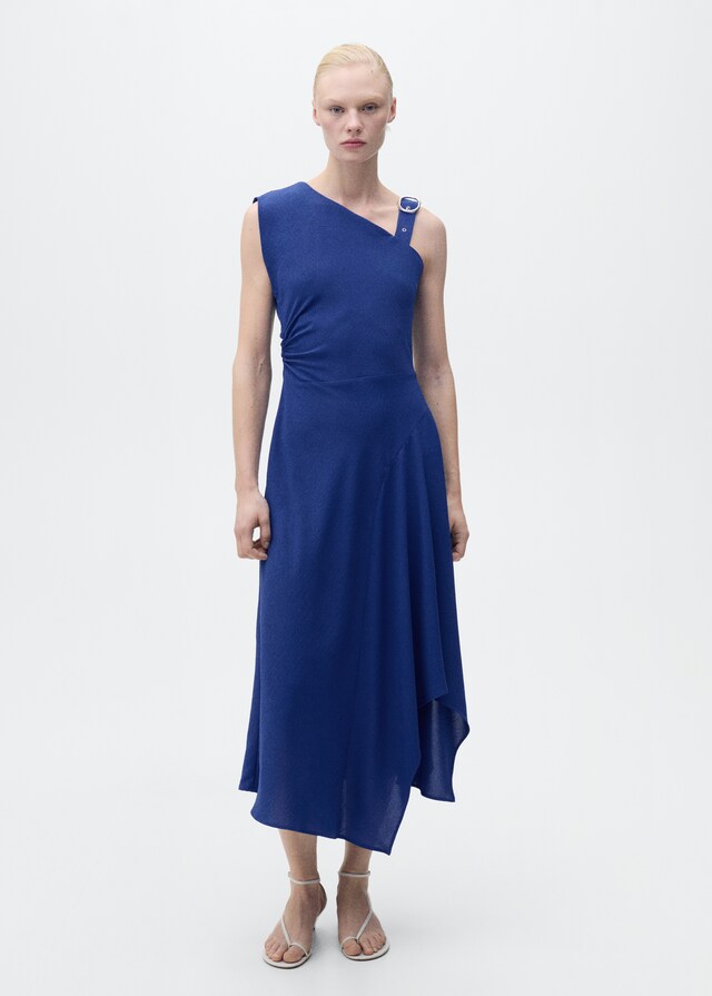 ﻿Mango Asymmetrisches Kleid mit Schnalle am Träger Riesige Ersparnisse