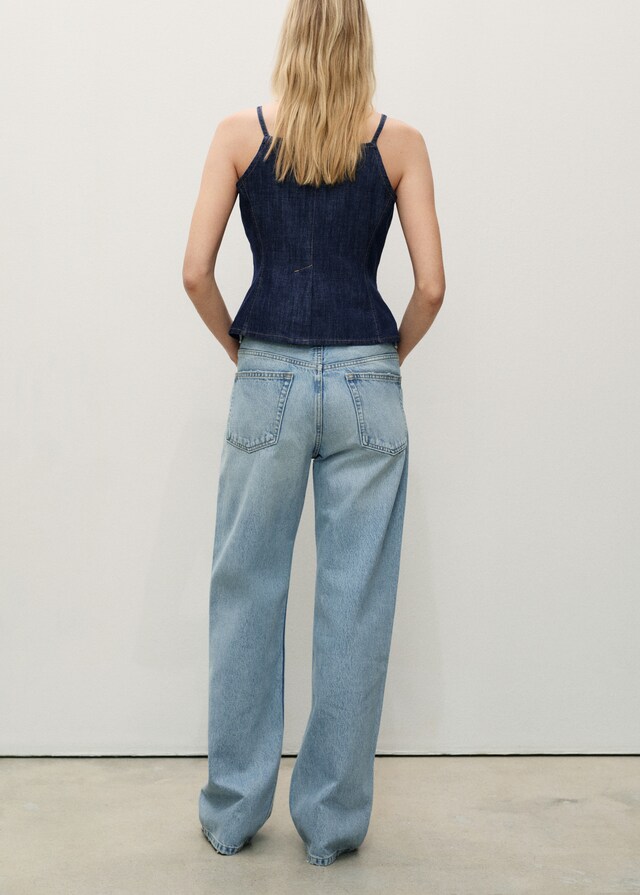 Mango Gerade Jeans Miami mit mittlerer Bundhöhe Clearance-Verkauf