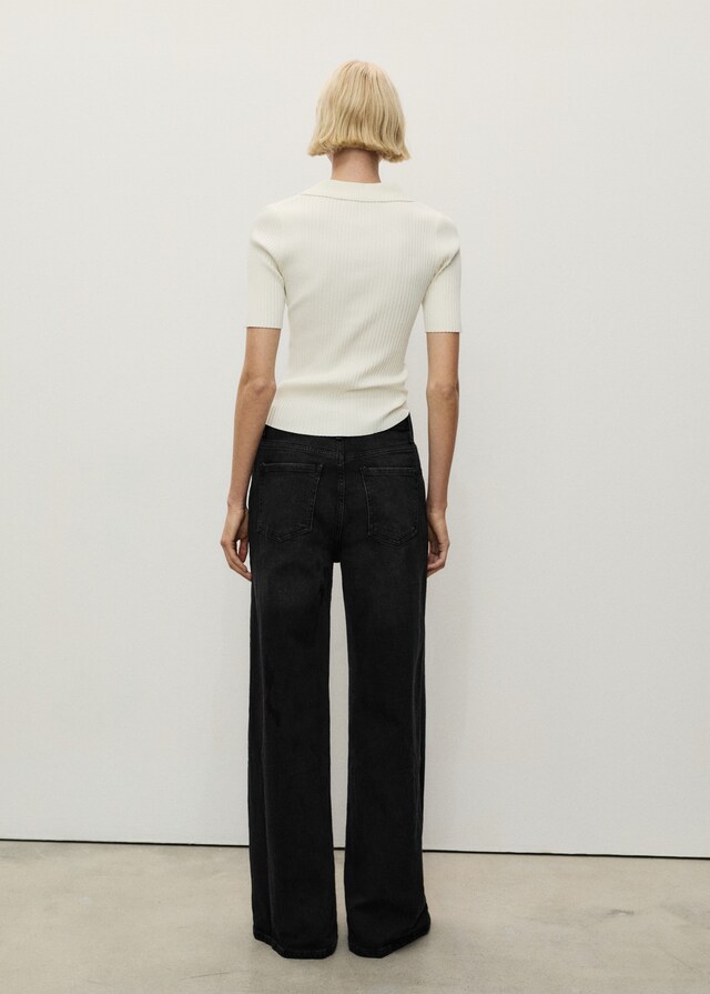 Mango Wideleg-Jeans mit hohem Bund Fabrikladen