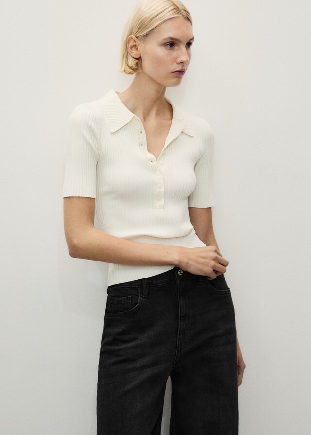 Mango Wideleg-Jeans mit hohem Bund Fabrikladen