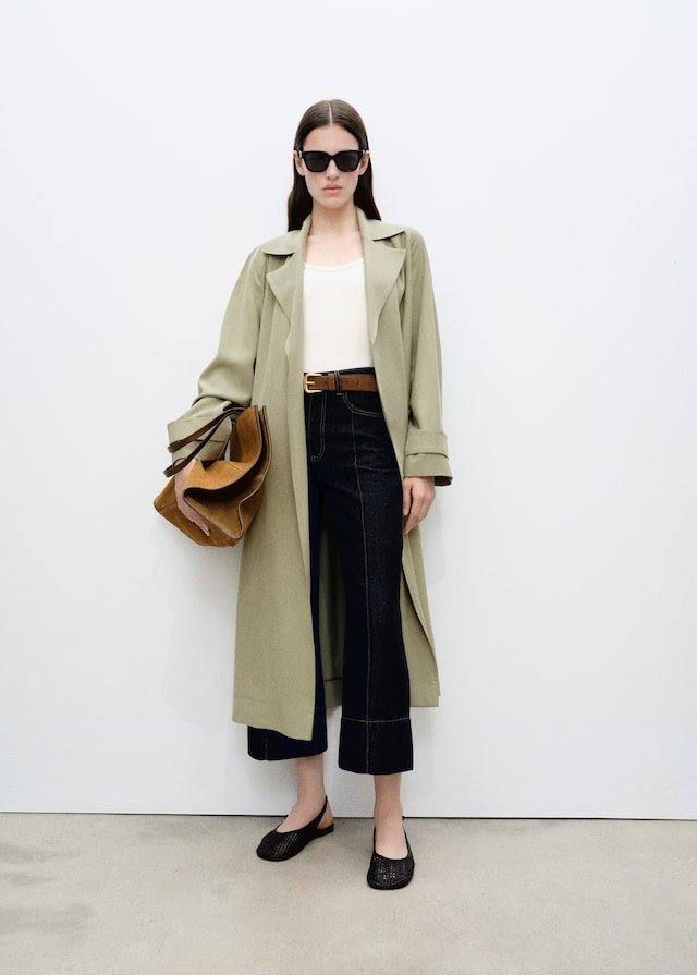 Mango Soft Trenchcoat mit Gürtel Begrenzt auf 3 Tage