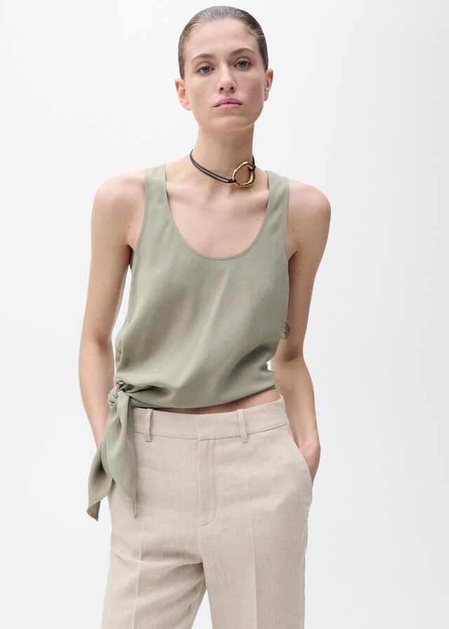 Mango Leinen-Anzughose Online