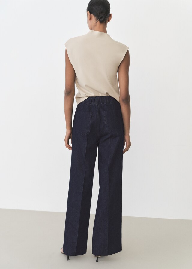 Mango High-Waist-Jeans mit weitem Bein Outlet