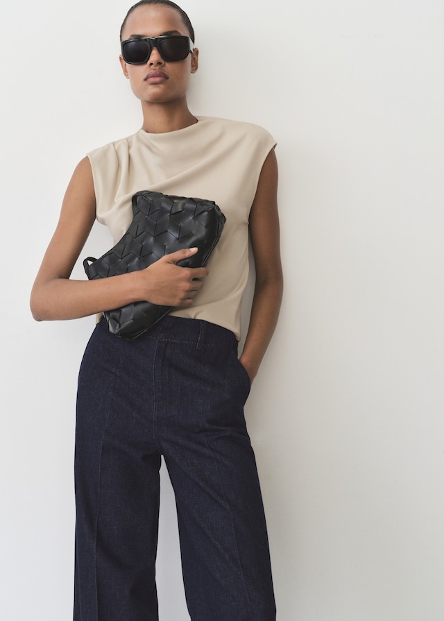 Mango High-Waist-Jeans mit weitem Bein Outlet